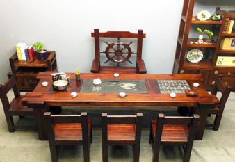 老船木茶桌实木茶几客厅茶台办公室茶艺桌店铺简约家具
